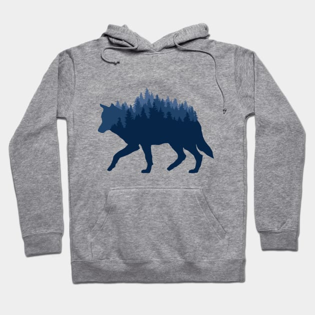 Wolf Forest Art Hoodie by A-Buddies